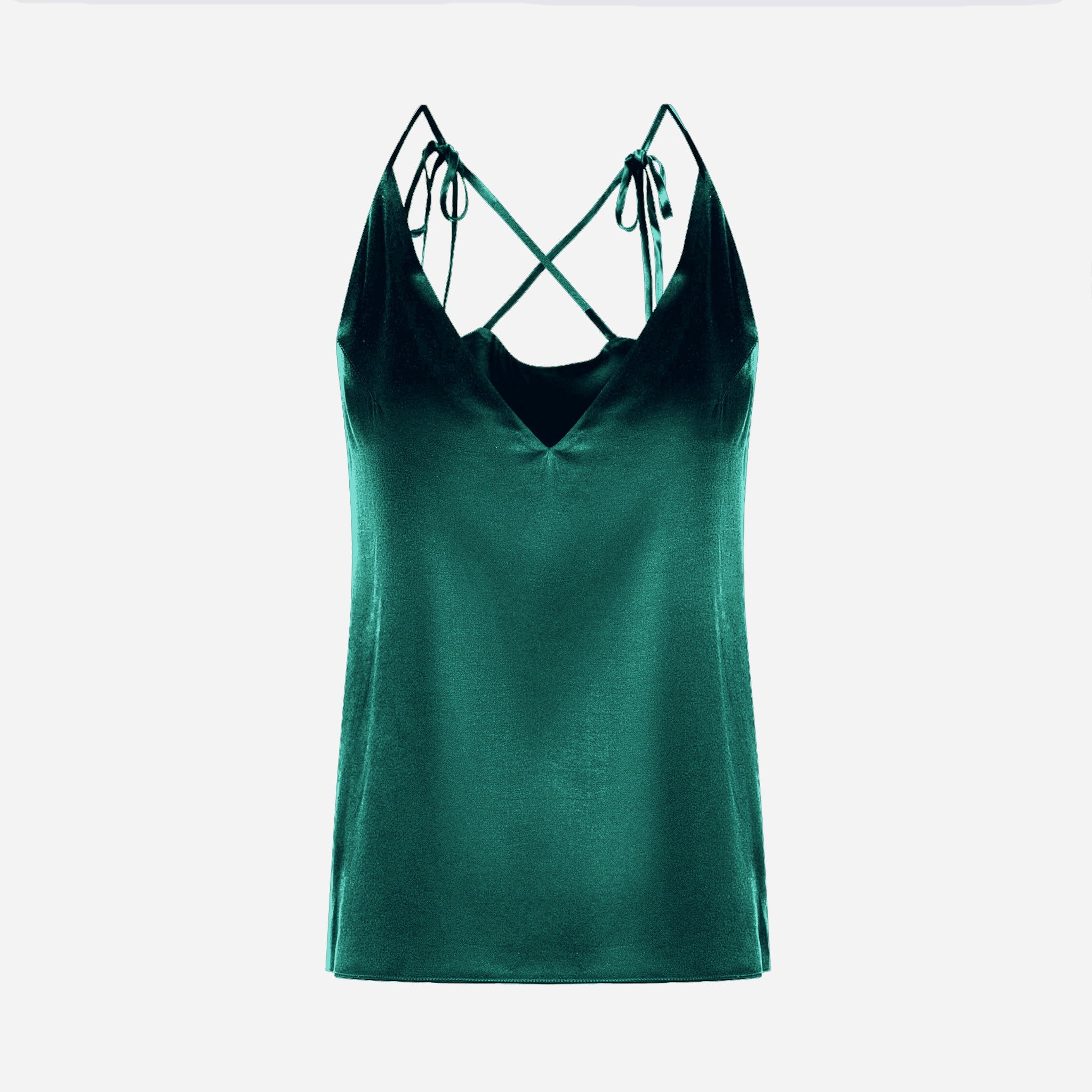 Silk Transformer Top - EVERGREEN