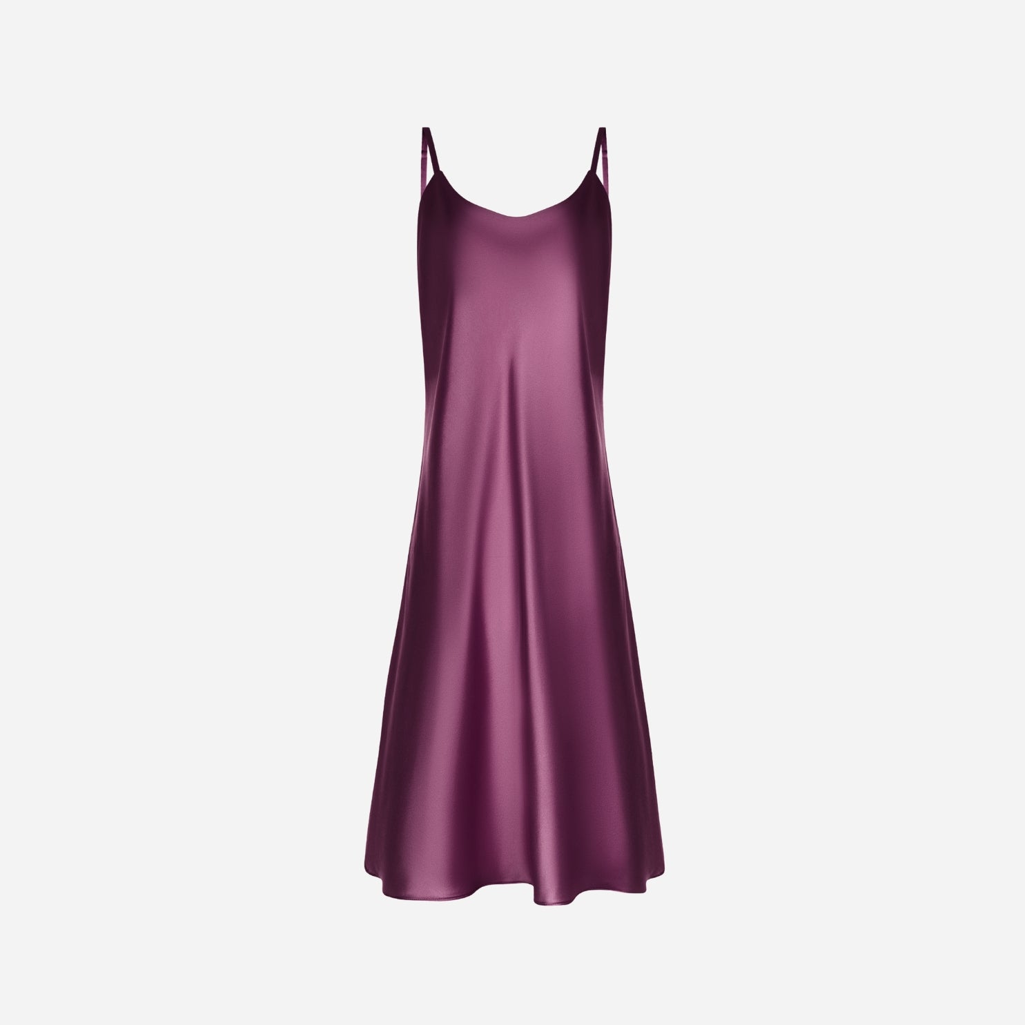 Silk nightdress VIRA - Plum