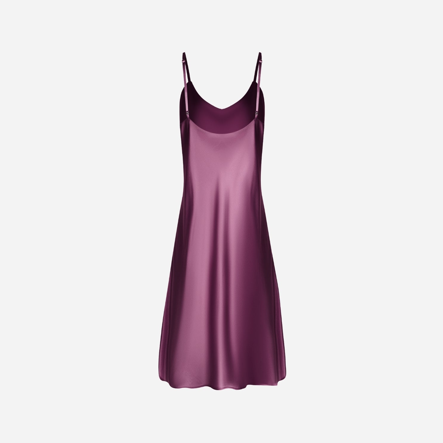 Silk nightdress VIRA - Plum