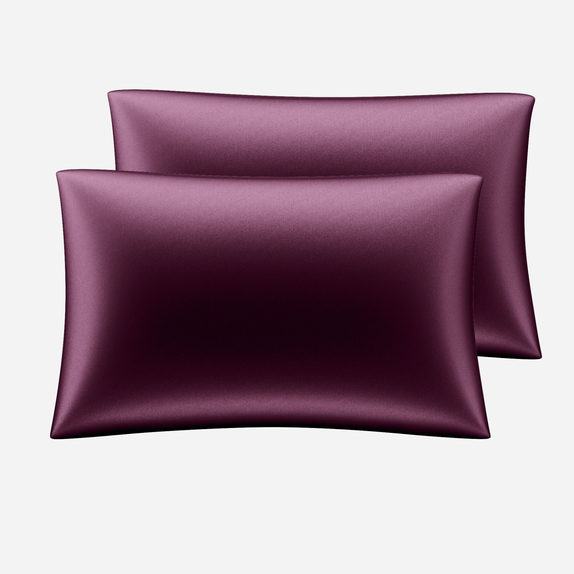 Silk Pillowcase Set (2pcs) - Plum